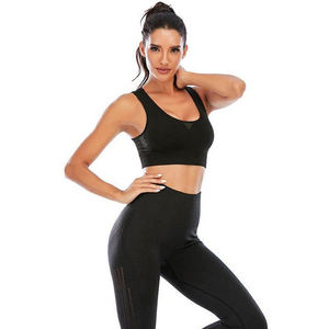 Sujetador deportivo de gimnasio sin costuras de alto soporte talla XS para mujer peso ligero sin mangas secado rápido Fitness logotipo personalizado impresión Simple - Product Image 3