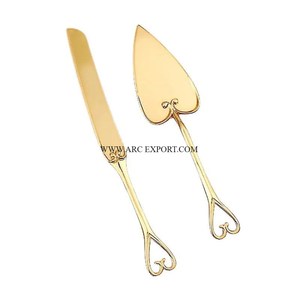 Serveur à gâteaux et couteaux pour la maison et la cuisine Ensemble design attrayant en acier inoxydable poli miroir hôtels et serveur à gâteaux de mariage - Product Image 4