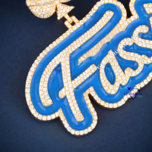 Collar con Nombre Personalizado, Colgante con Letra Personalizada, Joyería de Hip Hop, Diamante de Moissanita de Plata 925, VVS Iced Out - Product Image 3