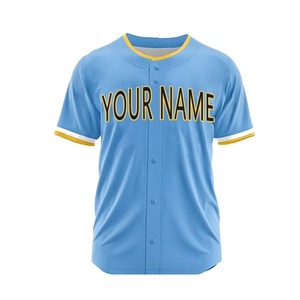 Camiseta de Béisbol de Manga Corta, Talla Grande, Transpirable, con Estampado por Transferencia de Calor, Diseño Personalizado OEM - Product Image 1