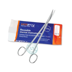 Tijeras de disección 16,5 rectas, tijeras de acero inoxidable fabricadas en AISI 420 - Product Image 3