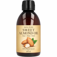 Huile d'amandes douces pressée à froid 100% pure de qualité thérapeutique, massage corporel, hydratation naturelle de la peau, des cheveux, du visage, du cuir chevelu, des ongles, etc.