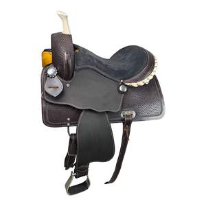 Sillines de carreras de barril al por mayor de alta calidad, monturas de caballo occidentales Premium de cuero genuino hechas a mano, monturas de Rodeo de vaquero a granel - Product Image 2