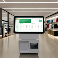 Sistem semua dalam satu Pos dengan 15.6 inci dengan pemindai kode batang Printer termal untuk kasir Supermarket