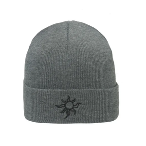 Gorro de punto de color sólido personalizado del fabricante para hombre, patrón de Sol de invierno con logotipo bordado para viajes - Product Image 6