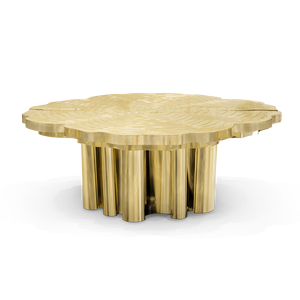 Fortuna Gold Brass Convertible Center <b>Table</b> Handmade Contemporary Farmhouse Design Durable Living Room Entry Home Furniture - Product Image 6