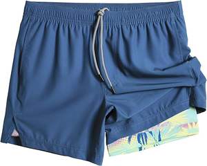 กางเกงขาสั้นลำลองผู้ชาย ผ้าโพลีเอสเตอร์ผสมคอตตอน สีพื้น รุ่นใหม่มาแรงปี 2024 เหมาะสำหรับออกกำลังกาย วิ่ง ฟิตเนส ระบายอากาศ แห้งเร็ว - Product Image 1