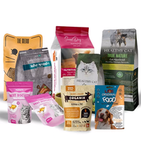 Bolsa Mylar con Cierre Antihumedad, Fondo Plano, PET/AL/PA/PE, para Envasado de Alimentos para Perros y Gatos, Impresión por Grabado, Venta al Por Mayor, OEM, Perfecta