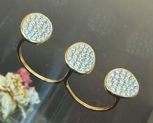 Anillo de Compromiso de Oro Sólido de 14K con Diamante Cultivado en Laboratorio, Corte Triple, Flotante, Anillo de Promesa, Regalo para Novia, Anillo de Boda, Fiesta - Product Image 6