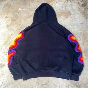 Custom embroidery hoodie unique stitched logo <b>warm</b> <b>fleece</b> material comfortable and breathable for everyday street fashion - Product Image 3