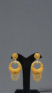 Juego de pendientes recién llegados con diseño tradicional de 22CT, pendientes de estilo Jhumka chapados en oro, joyería para mujer - Product Image 3