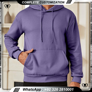 Polyester coton haute s port fabricants logo personnalisé tissu régulier sport gym Hoodies - Product Image 3