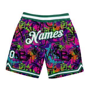 Industrie Direct Engro Sportswear Short de basket-ball rétro authentique confortable personnalisé orange blanc-gris - Product Image 4