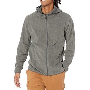 OEM-chaqueta Polar con capucha para hombre, personalizada, venta al por mayor, con cremallera completa, talla grande - Product Image 1