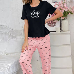 Nouvelle Arrivée - Ensemble Pyjama Femme Taille Haute Uni Grande Taille Séchage Rapide Deux Pièces Sexy et Élégant pour Automne Printemps - Product Image 5