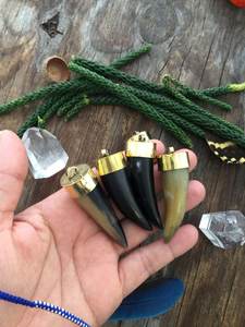 Collier pendentif en corne de buffle fait à la main Animal naturel nouveauté cadeau de décoration de maison de luxe sa Collection de techniques polies - Product Image 3