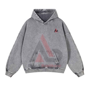 Sudadera con Capucha Extra Grande de Algodón de Punto de Alta Calidad 2026, 300 g/m², con Logotipo Personalizado, Unisex, Negra, Gruesa, para Hombre, al por Mayor - Product Image 4