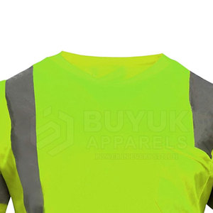 Hi Vis Short Sleeve Safety Shirt Reflective Breathable 100% Polyester <b>Fire</b> Protection for Industrial Workers - Product Image 6