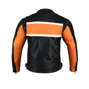 Chaqueta de moto de cuero genuino de la mejor calidad para hombre al por mayor personalizada, chaqueta de moto mejorada cómoda y segura de primera calidad - Product Image 6