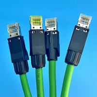 Conectores RJ45 Industriales de Estilo Alemán, Conectores RJ45 Modulares, para Cable de Conexión Gigabit Profinet de Alta Flexibilidad para Servo