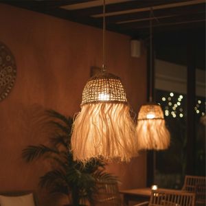 Lámpara RUMBAA, Artesanía de Corteza de Árbol de Plátano y Abacá - Product Image 4