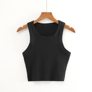 Respirant femmes haut court débardeurs femmes tricot haut court débardeur élégant léger vêtements décontractés réservoirs pour femmes - Product Image 5