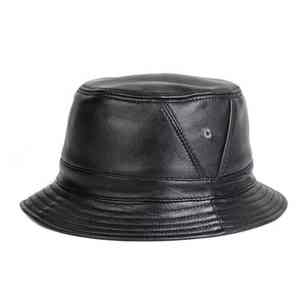 Custom Best Quality Wholesale High Quality New Design <b>Bucket</b> <b>Hat</b> With Piping Blank Leather <b>Bucket</b> <b>Hats</b> - Product Image 1