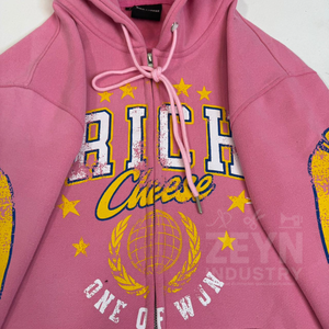 Best Custom Logo Embroidered Worsted Cotton Acid Wash Breathable Screen Printed <b>Hoodies</b> Streetwear OEM Service - Product Image 6