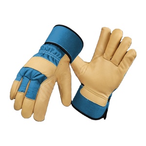 Gants de sécurité industriels en cuir pleine fleur grainé de vachette, modèle Canadian Rigger, avec protection anti-coupure intégrale de la paume et du pouce, très demandés - Product Image 5