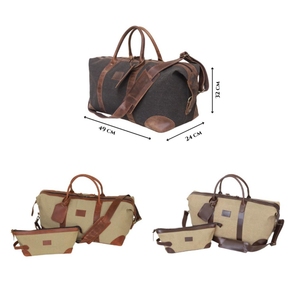 กระเป๋าเดินทางหนังแท้สไตล์วินเทจสีน้ำตาลเข้ม, กระเป๋าไปยิมแบบทันสมัยทนทานซับโพลีเอสเตอร์สำหรับใช้ในช่วงสุดสัปดาห์ - Product Image 3