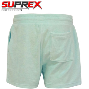 Custom Mens Knitted Fleece Shorts Soft Cotton <b>Drawstring</b> Elastic Waist Gym Casual Comfortable Streetwear Activewear - Product Image 3