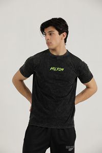 Venta al por mayor 100% algodón lavado ácido camisetas de gran tamaño 220 gramos cómodo estilo de la calle de moda con logotipo personalizado patrón sólido - Product Image 2