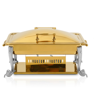 Stainless Steel Golden Chafing Dishes Buffet 1.5/2.0L/3L Buffet Chafing Dish Used <b>Food</b> <b>Warmer</b> Luxury Chafing Dish for Weddings - Product Image 5