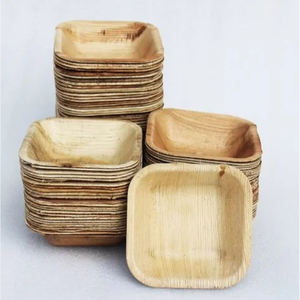 Assiettes carrées en feuille de palmier Areca biodégradable Fournisseur de vaisselle écologique durable à bon prix - Product Image 4