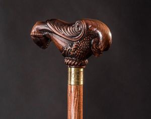 Bastón de senderismo de madera barnizado de 122cm popular diseño único personalizado de fábrica - Product Image 6