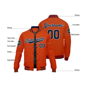 Veste universitaire en cuir et laine personnalisée MCACVJ-93 design de couple assorti avec col montant et logos brodés - Product Image 4