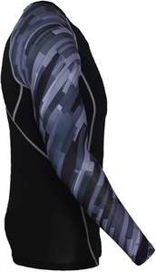 <b>Men's</b> <b>Long</b> <b>Sleeve</b> Compression Athletic Rash Guard Breathable Gym <b>Running</b> and MMA Fitness Training Shirt Base Layer - Product Image 3