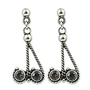 Pendientes de Plata 925 con Amatista, Joyería Elegante para Mujer, Accesorio de Moda - Product Image 2