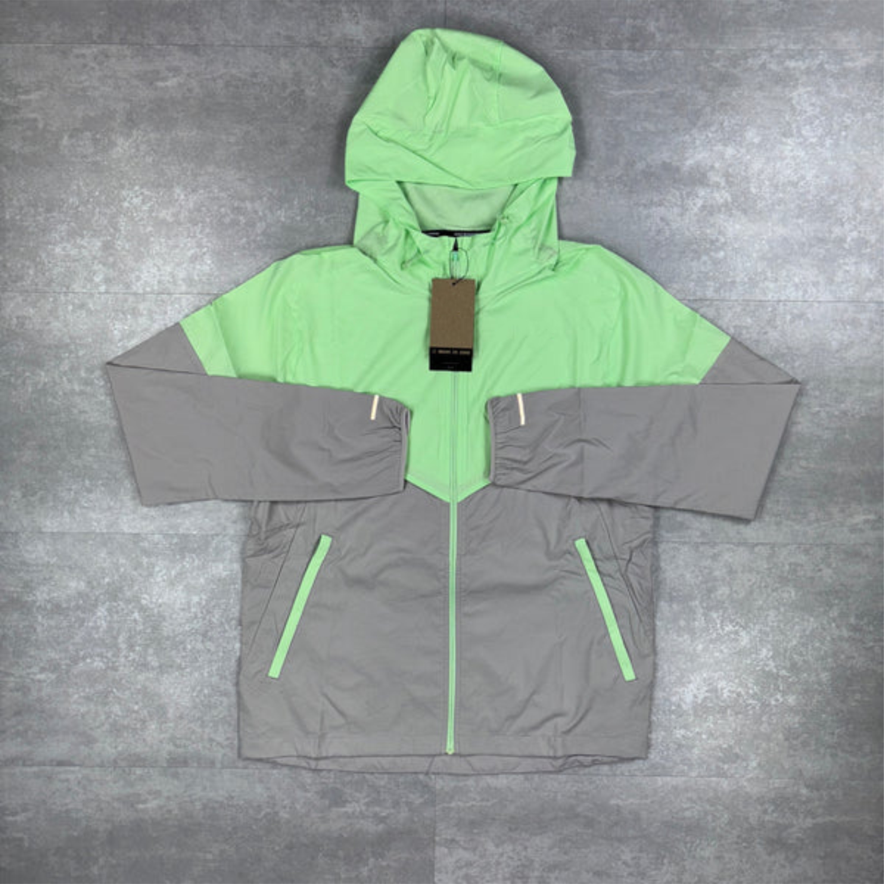 【Rm9】YOKE COTTON MESH STRIPE ZIP-UP Oversized Camo Knitted Zip Through Hoodie | boohoo
