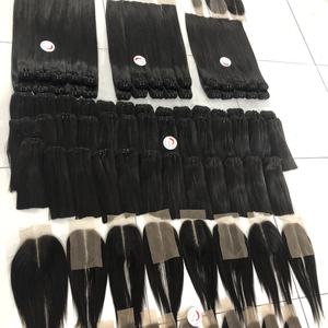 Extensiones de cabello humano remy brasileño, pelo liso de doble estiramiento, cutícula, venta al por mayor, 12A - Product Image 4