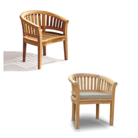 Hochwertiges Unbehandeltes Teakholz Modernes Outdoor-Sofa-Set für Hotelnutzung Halbmond-Garten Gebogenes Pool-Lounge-Sofa