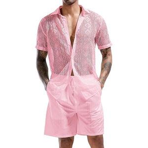 New Net <b>Men</b> Shorts Sets Short Sleeve T <b>Shirt</b> Shorts Solid Male Tracksuit Set <b>Men's</b> Clothing 2 Pieces Sets Full <b>Zip</b> <b>Up</b> - Product Image 5