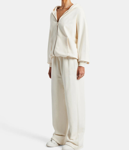 Ensemble pantalon deux pièces de haute qualité pour femme, style streetwear, impression de logo personnalisée disponible, coupe classique, respirant, court - Product Image 6