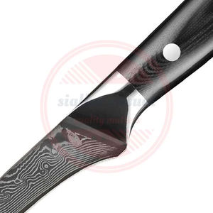 Cuchillo para carne de acero de Damasco hecho a mano, hoja forjada, cuchillo de bolsillo personalizado - Product Image 3