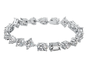 Unique Exquisite Multi Cut Daily <b>Bracelet</b> Tennis <b>Bracelet</b> <b>Sterling</b> 925 <b>Silver</b> Luxury <b>Bracelet</b> with Diamond - Product Image 1