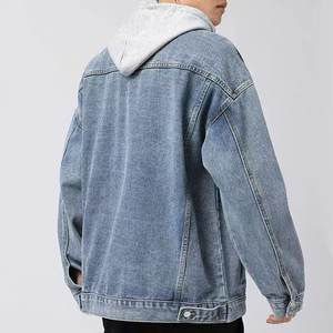New Arrival Autumn Hooded <b>Denim</b> <b>Jacket</b> Men's Spring Couple Casual <b>Jacket</b> Top Extension Multi-color - Product Image 1