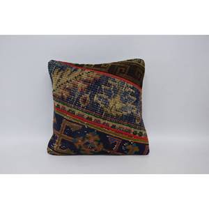 Almohada de lana Bohemia Multicolor de 18x18 pulgadas, cojín decorativo con patrón Vintage, anillo portátil, características cuadradas para el suelo del lecho - Product Image 1