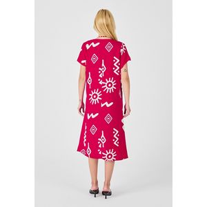 Abito da ragazzo con scollo a V con maniche corte e spacco laterale in tessuto a maglia pezzo unico incluso - Product Image 5