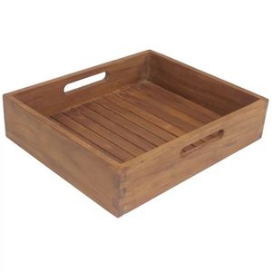 Plateau de service artisanal en bois et métal avec un design moderne, surface stable pour les zones de restauration en bateau pendant la navigation - Product Image 5