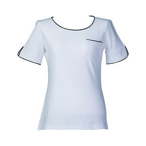 เสื้อยืดทรงกลม M-41Y ผ้าฝ้ายถักเนื้อนุ่ม ระบายอากาศได้ดี สีขาวตัดดำ ลายการ์ตูนน่ารัก เหมาะสำหรับฤดูร้อน ไซส์ XL ทรงหลวม - Product Image 1